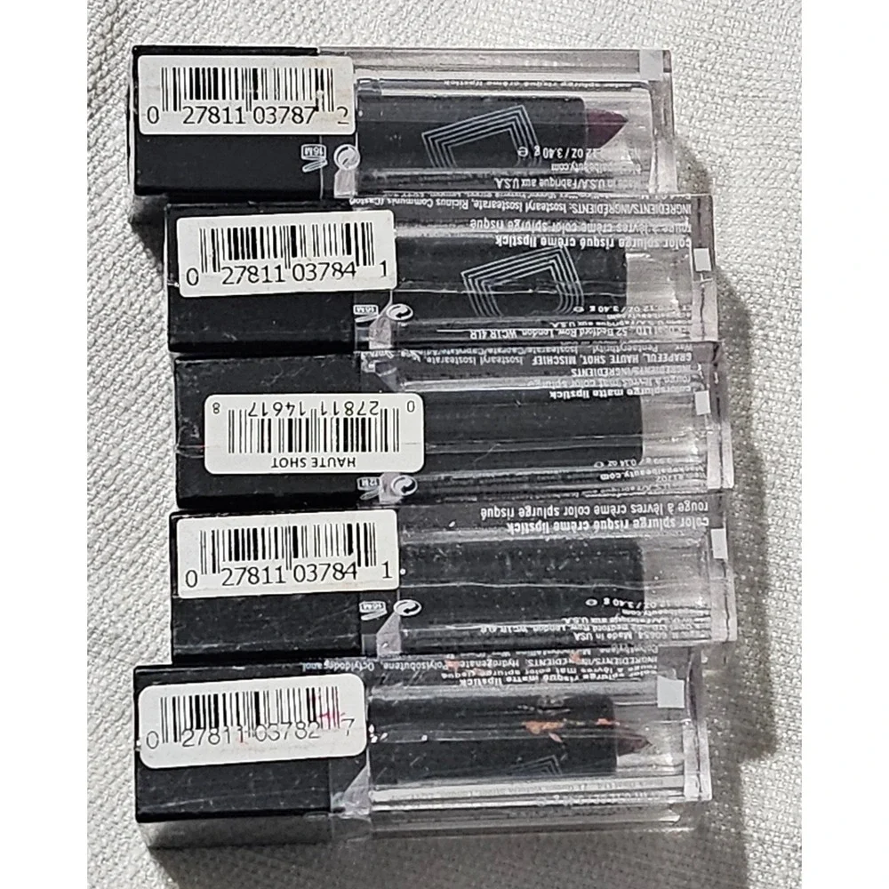 BLK OPL ColorSplurge Lipstick Lot of 5 Black Currant‎ Fantasia Plum Misfit Matte